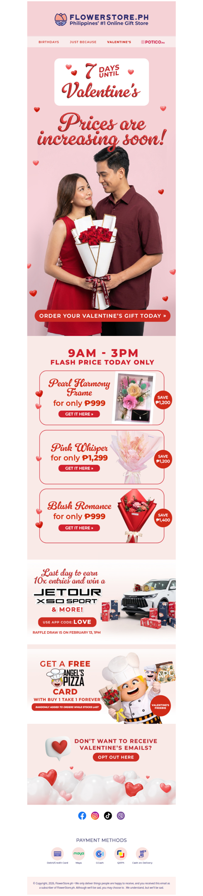 Valentine’s is just 7 days away, shop before it’s too late ⏰