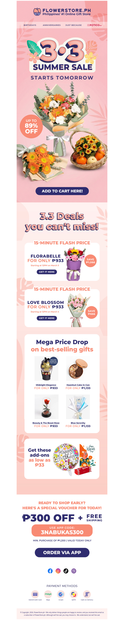 3.3 Summer Sale Starts Tomorrow ☀️