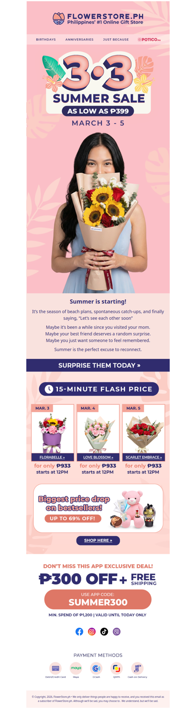 3.3 Summer Sale Is Here 💛