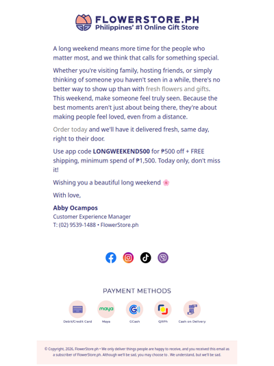 Make this long weekend unforgettable 🌸