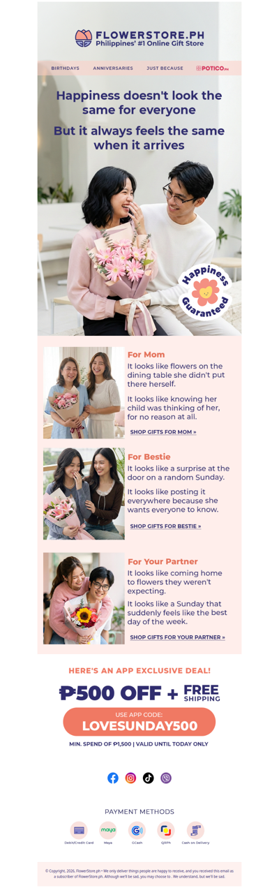 Make someone’s Sunday unforgettable 💝