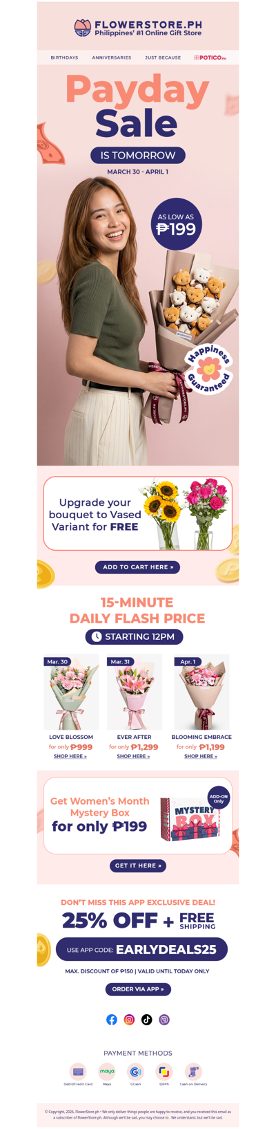 Payday Sale starts tomorrow ⚡