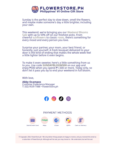 End your weekend in full bloom ☀️