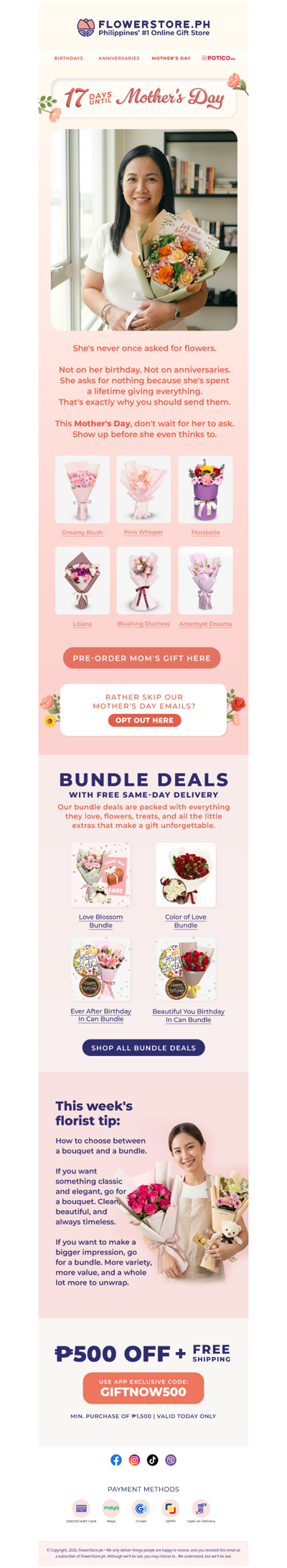 She'll never ask for flowers. Send them anyway ✨