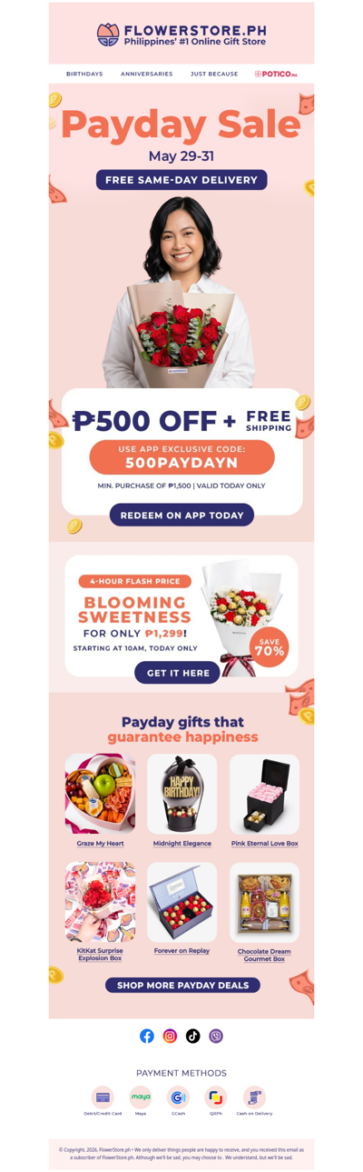 Grab your Payday ₱500 voucher now — today only 🎟️