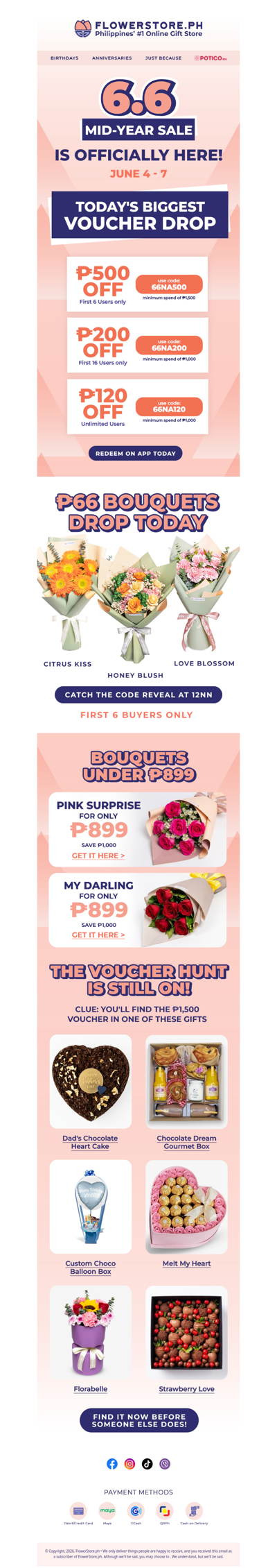 It's 6.6 — your ₱500 voucher is waiting 🥳