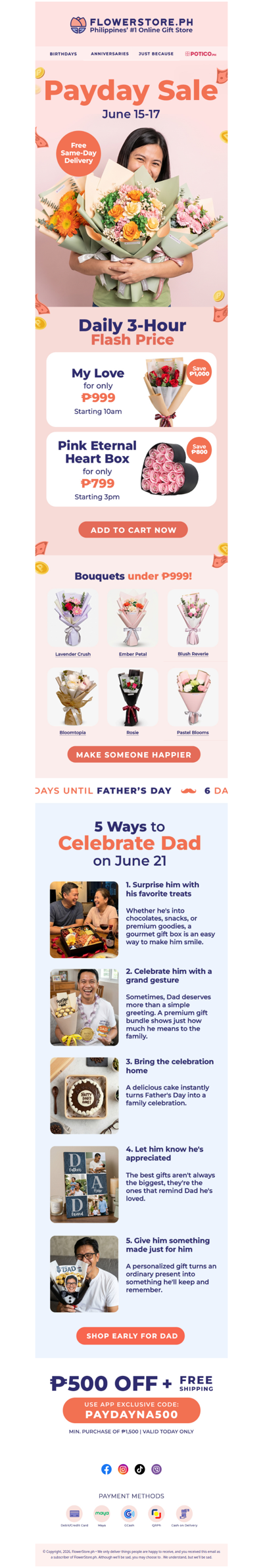 Payday Sale is here — and Father's Day is in 6 days 👔
