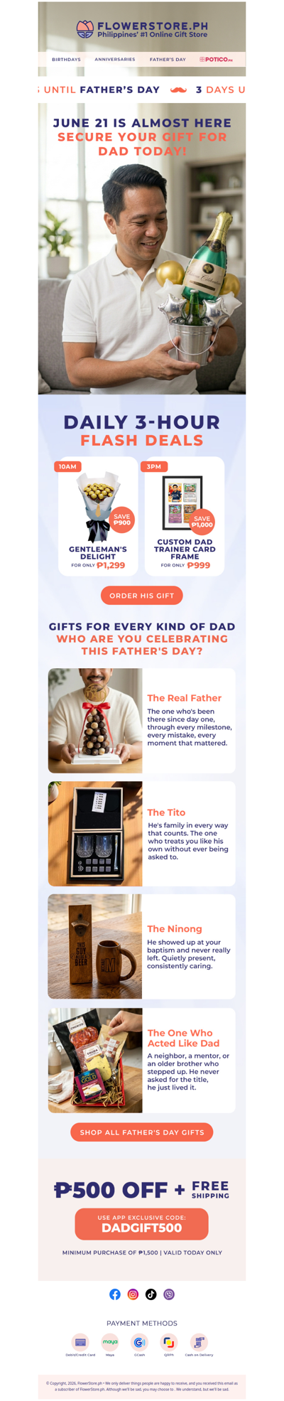 The real dad, the tito, the ninong — Father's Day is in 3 days 🎣