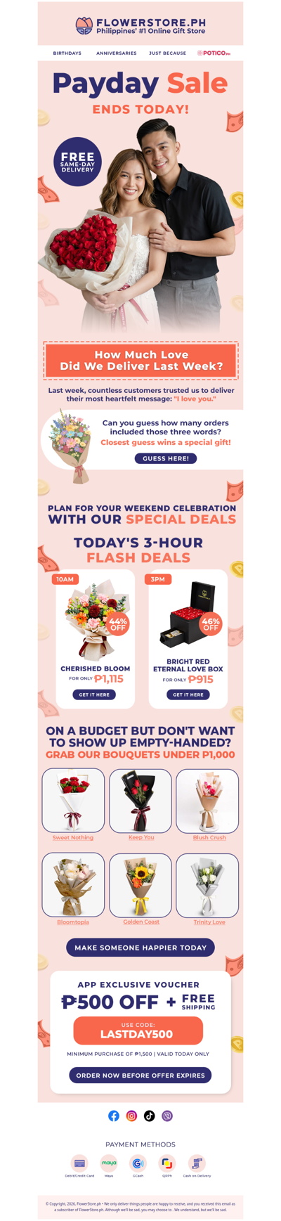 Last day of Payday Sale — how much love did we deliver? 💝