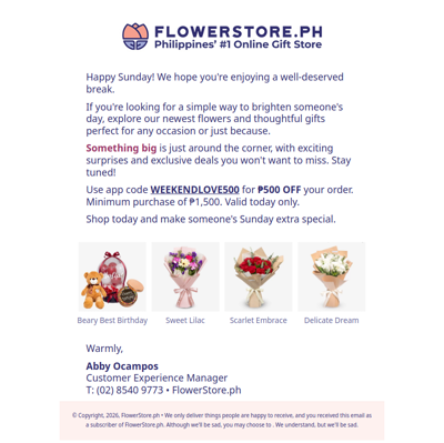 Fresh blooms just dropped — big birthday deals coming this week ☀️
