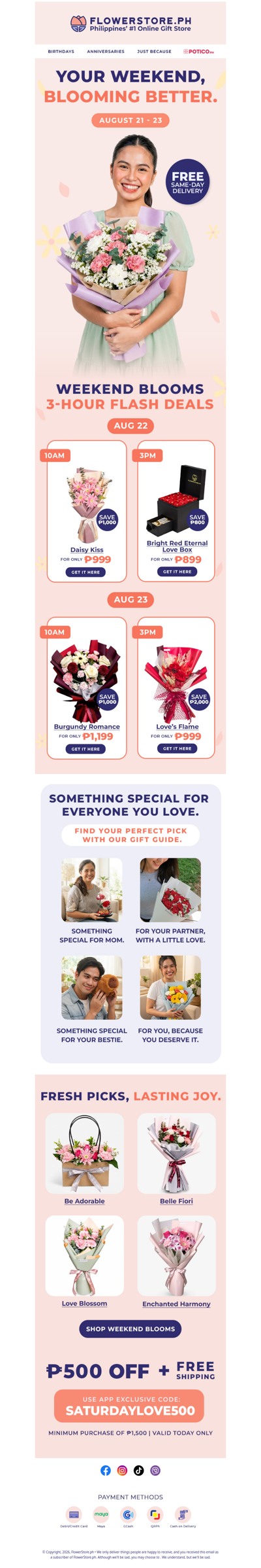 Something special for everyone you love — Weekend Blooms are here 💛