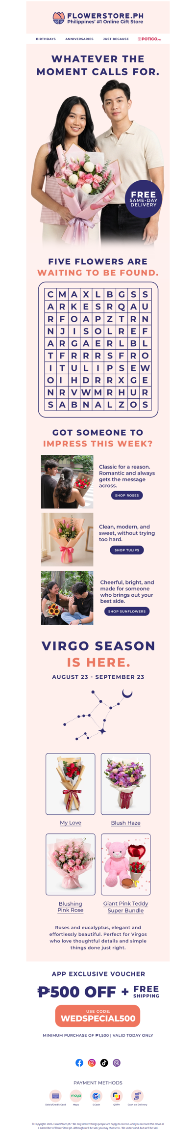 Got someone to impress this week? We've got the flowers 🌹