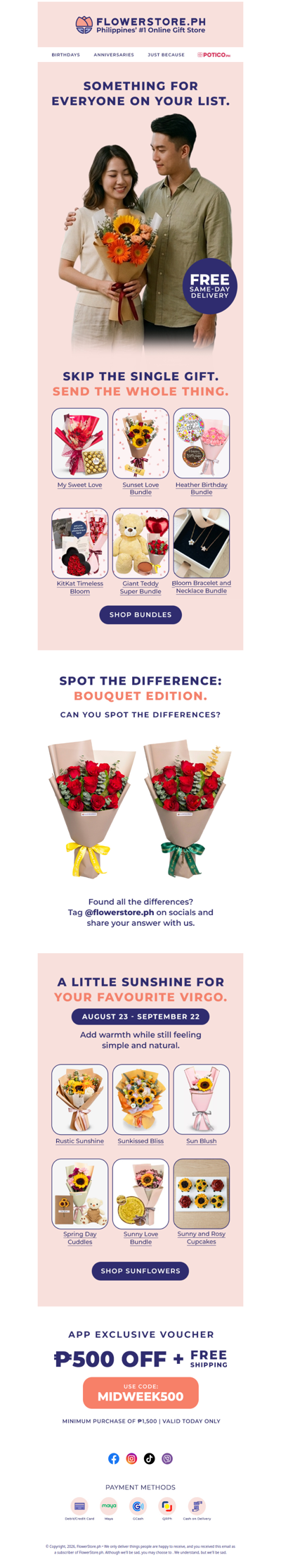 Can you spot the difference? Bundles + Virgo gifts inside 🔍