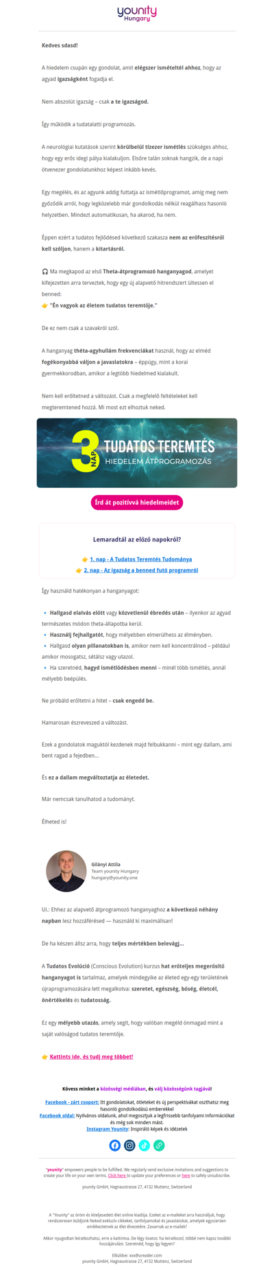 3. nap - Hiedelmeid átprogramozása