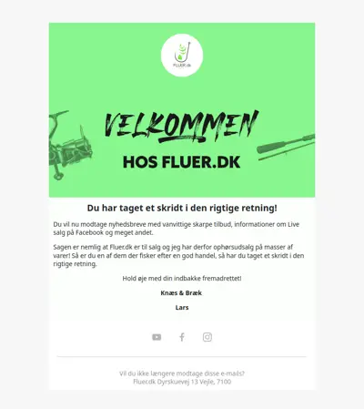 Velkommen til Fluer.dk's kundeklub, 👋