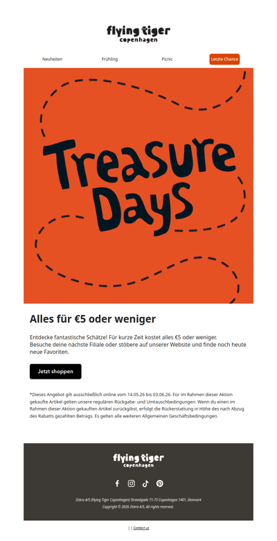 ALLES ist jetzt für €5 oder weniger erhältlich