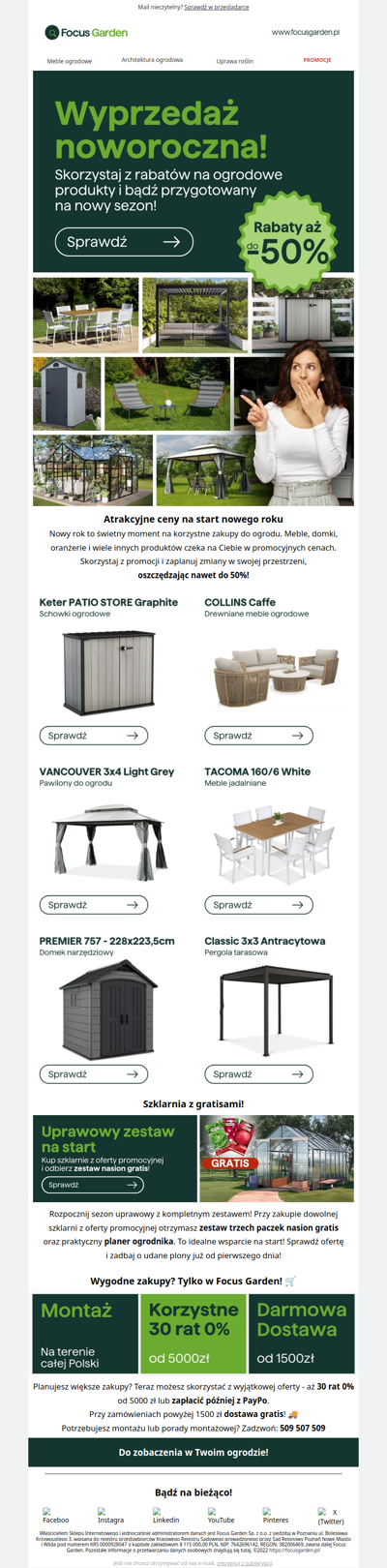 🎯Ceny niższe aż do -50%! Sprawdź promocje na start roku!