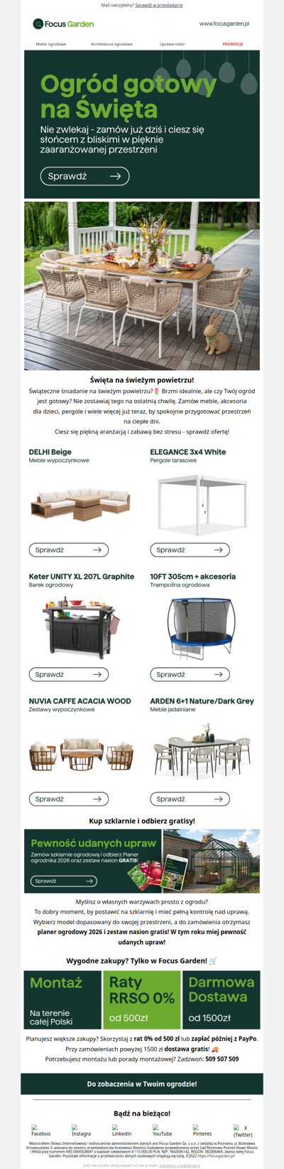 🐰 Twój ogród gotowy na Święta? Sprawdź!