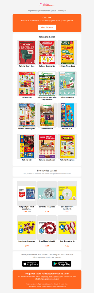 Catálogos mais recentes desde a semana 46