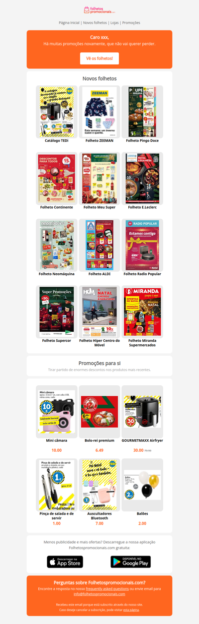 Catálogos mais recentes desde a semana 50