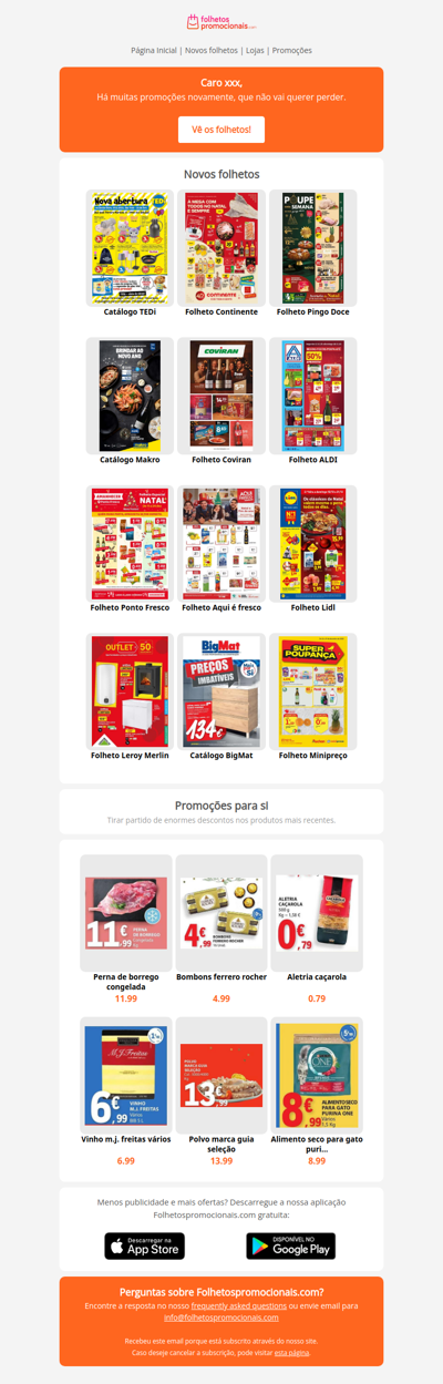 Catálogos mais recentes desde a semana 51