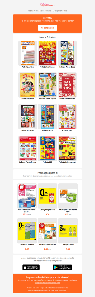 Catálogos mais recentes desde a semana 03