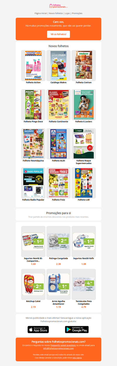 Catálogos mais recentes desde a semana 05