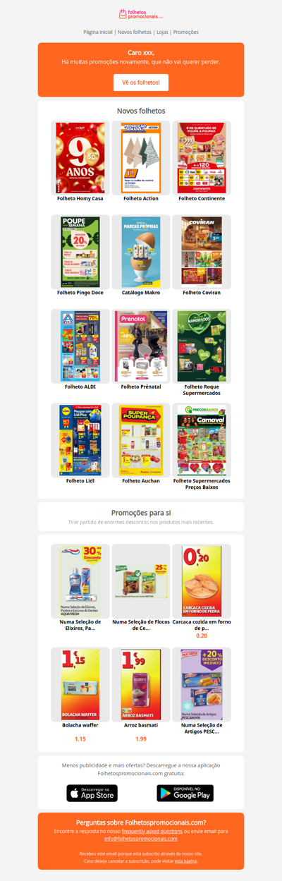 Catálogos mais recentes desde a semana 07