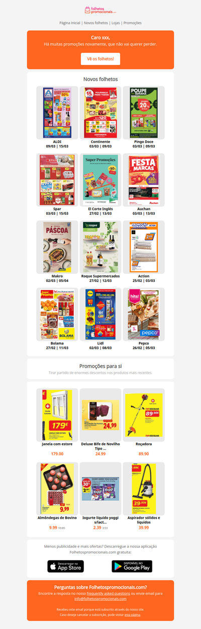 Catálogos mais recentes desde a semana 10