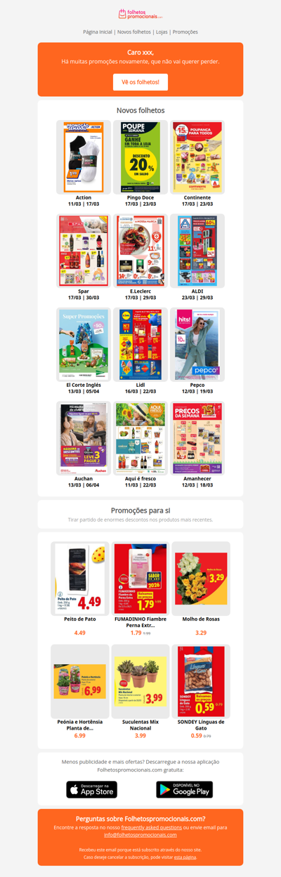 Catálogos mais recentes desde a semana 12