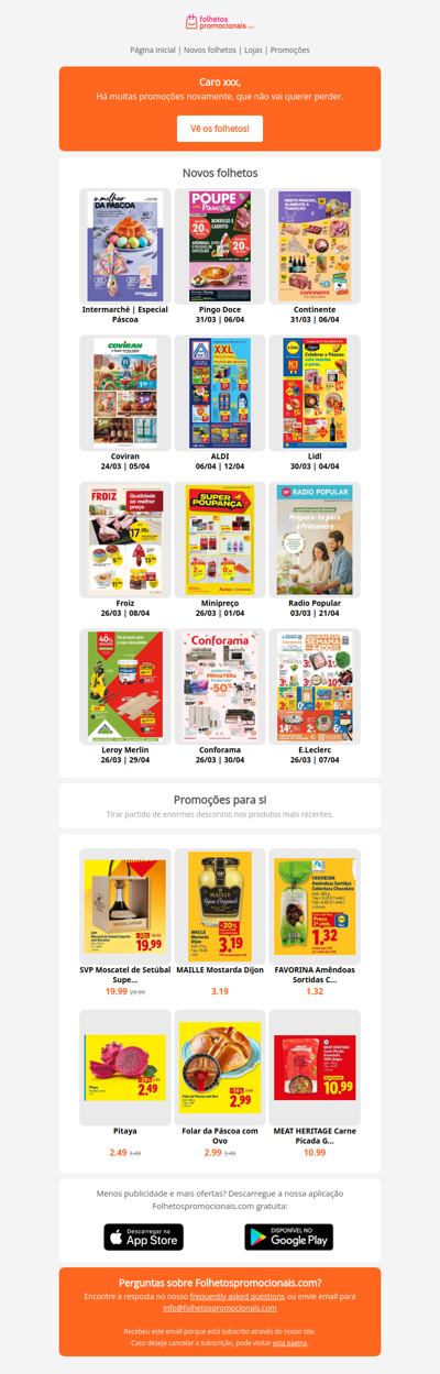 Catálogos mais recentes desde a semana 14