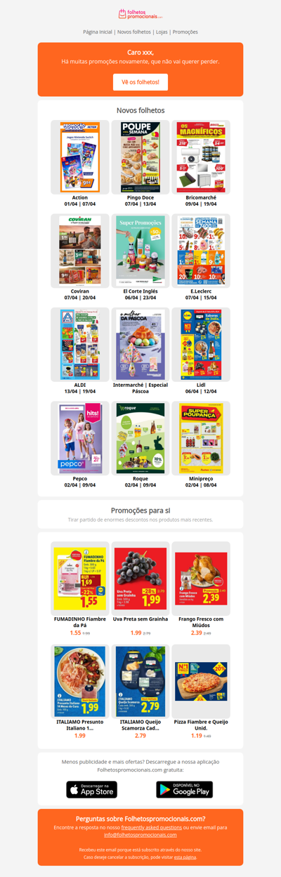 Catálogos mais recentes desde a semana 15