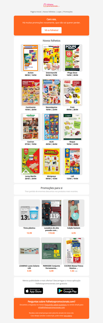 Catálogos mais recentes desde a semana 16