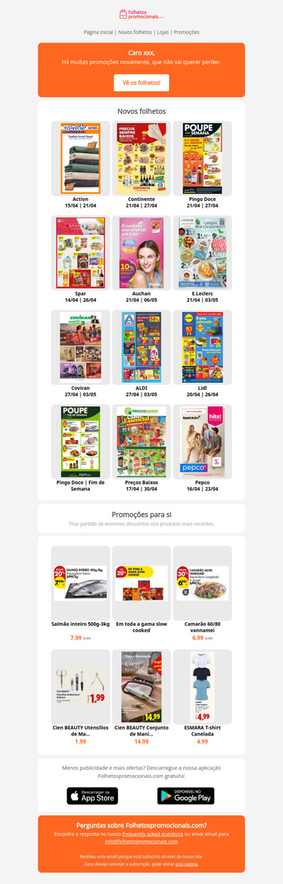 Catálogos mais recentes desde a semana 17