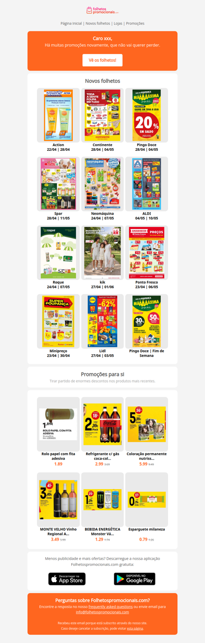 Catálogos mais recentes desde a semana 18