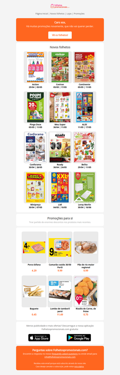 Catálogos mais recentes desde a semana 19