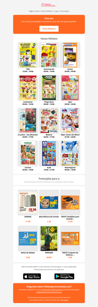 Catálogos mais recentes desde a semana 24