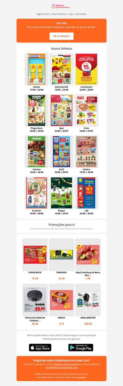Catálogos mais recentes desde a semana 26