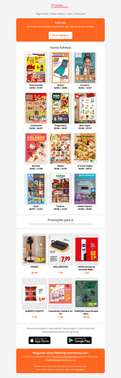 Catálogos mais recentes desde a semana 27