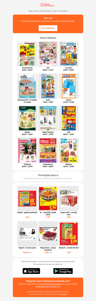 Catálogos mais recentes desde a semana 28