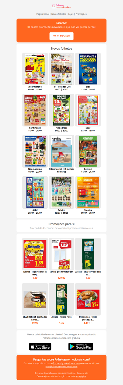 Catálogos mais recentes desde a semana 29