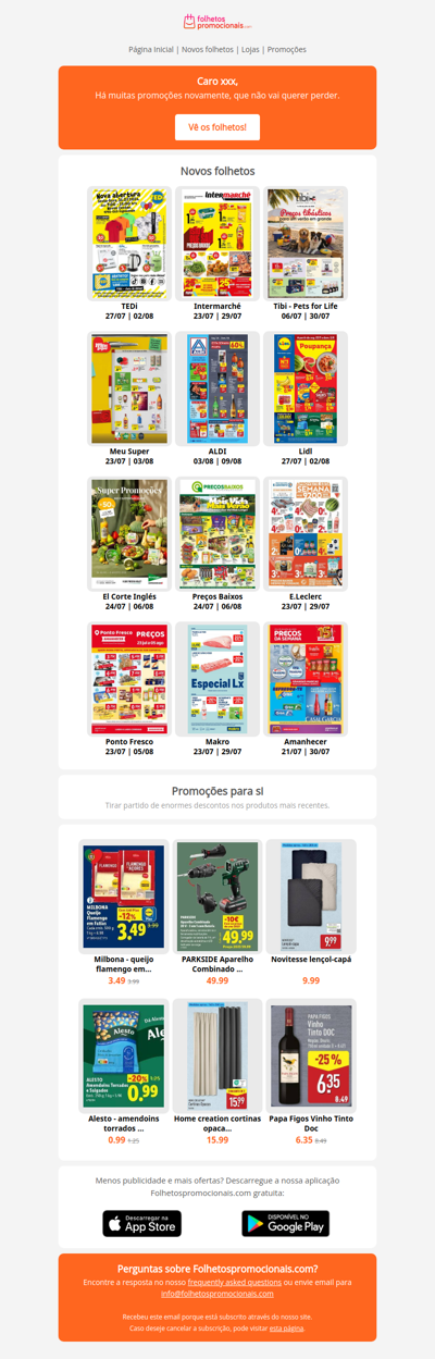 Catálogos mais recentes desde a semana 31