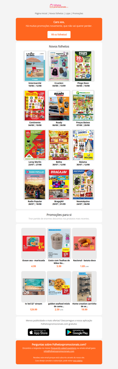 Catálogos mais recentes desde a semana 32