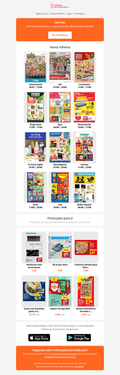 Catálogos mais recentes desde a semana 33