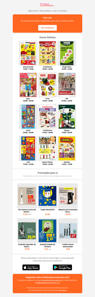 Catálogos mais recentes desde a semana 34
