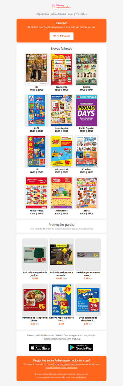 Catálogos mais recentes desde a semana 38