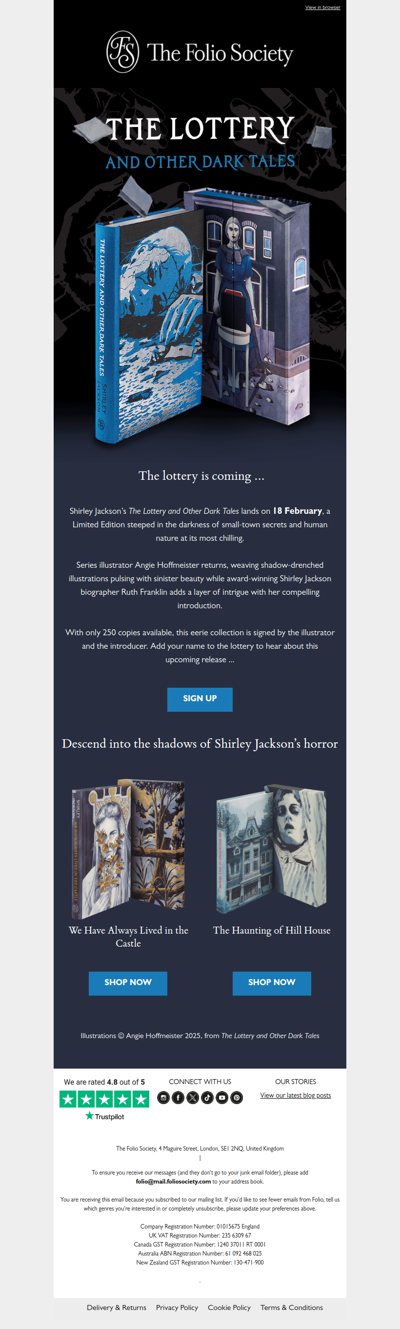 Shirley Jackson's new Limited Edition