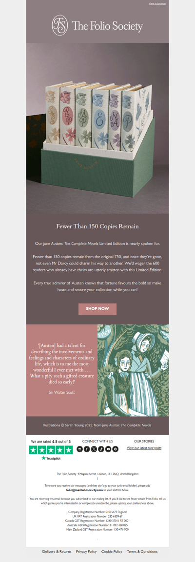 Last 150 Copies | Jane Austen: The Complete Novels