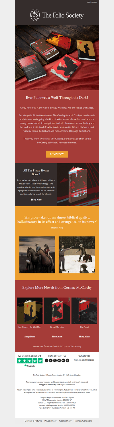 A Boy Rides South. A Wolf Follows