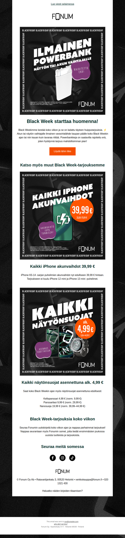 Black Week starttaa huomenna – katso tarjoukset!